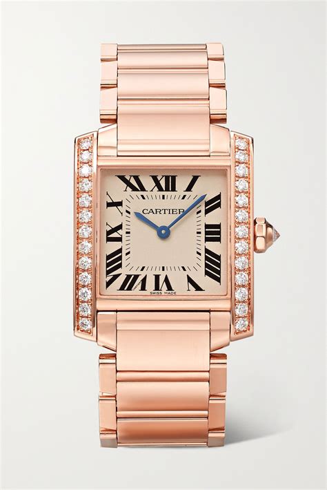 rose gold cartier tank|cartier gold plated tank watch.